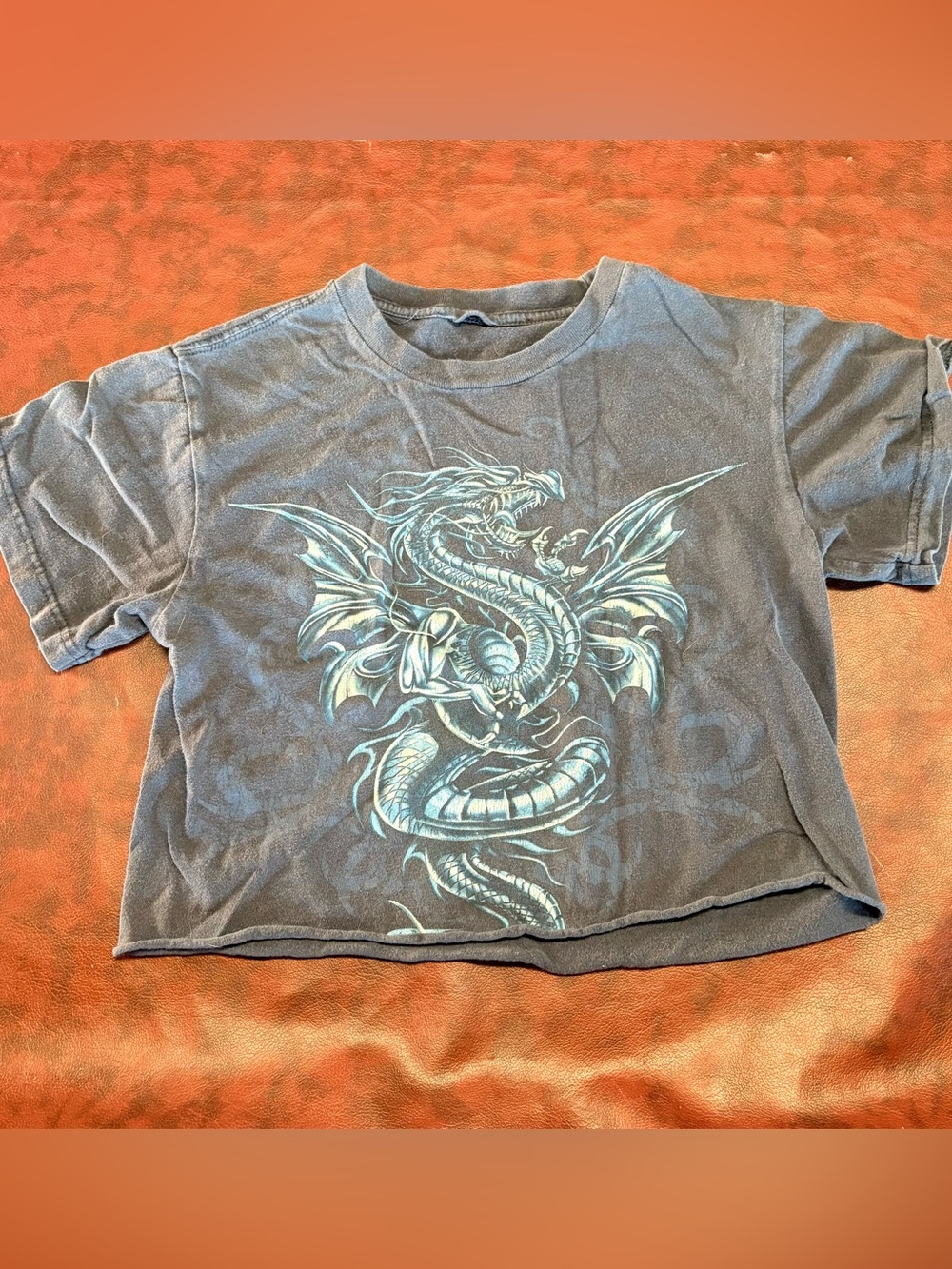 Cropped Graphic Tee - Dragon